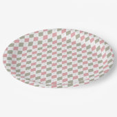 Assiettes En Carton Baby shower de golf moderne Motif rose (Angle)