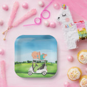 Assiettes En Carton Baby shower de golf pour garçon (Fête)
