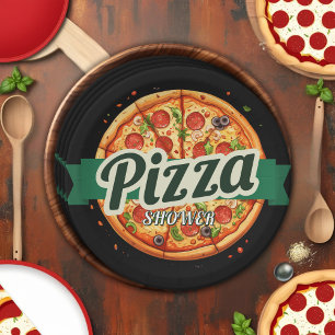 Assiettes En Carton Baby shower de la Pizza moderne