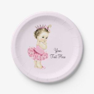 Assiettes En Carton Baby Shower de la Princesse Tutu