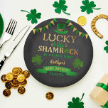 Assiettes En Carton Baby shower de la Saint-Patrick du Petit Shamrock<br><div class="desc">Célébrez dans le style avec ces assiettes en papier baby shower amusantes et modernes. Le design est facile à personnaliser avec votre propre libellé et votre famille et vos amis seront ravis de voir ces fabuleuses plaques en papier. Des éléments de partie correspondants se trouvent dans la collection.</div>