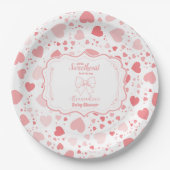 Assiettes En Carton Baby shower de la Saint Valentin (Devant)
