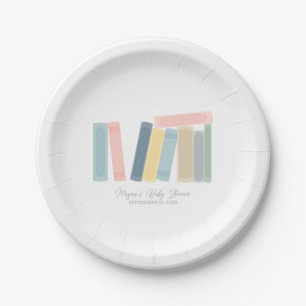 Assiettes En Carton Baby shower de livre