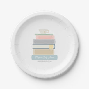 Assiettes En Carton Baby shower de livre