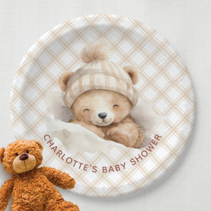 Assiettes En Carton Baby shower de l'ours de bascule