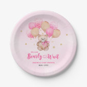 Assiettes En Carton Baby shower de l'ours en peluche (Devant)