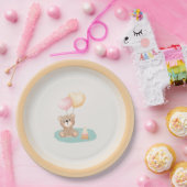 Assiettes En Carton Baby shower de l'ours en peluche - Plaques en papi (Fête)