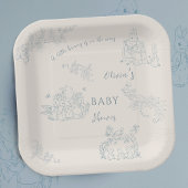 Assiettes En Carton Baby shower de maman de Peter Rabbit