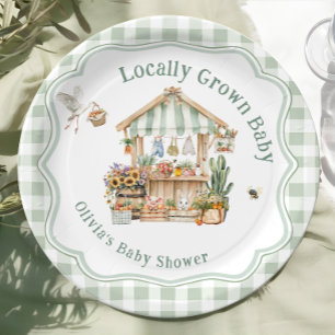 Assiettes En Carton Baby shower de marché des fermiers cultivés locale
