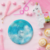 Assiettes En Carton Baby shower de neuf garçons Cloud (Fête)