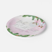 Assiettes En Carton Baby shower de Noël d'hiver (Angle)