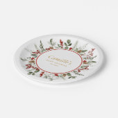 Assiettes En Carton Baby shower de Noël rustique (Angle)