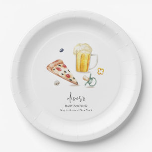 Assiettes En Carton Baby shower de pacifier des bières de pizza rustiq