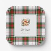 Assiettes En Carton Baby shower de pain d'épices de Noël (Recto)