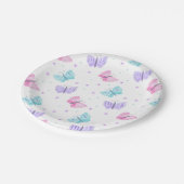 Assiettes En Carton Baby shower de papillons d'eau rose violet