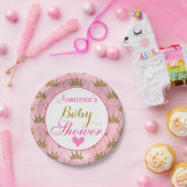 Assiettes En Carton Baby shower de Parties scintillant rose et or prin (Fête)
