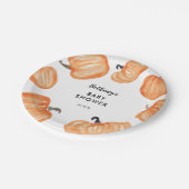 Assiettes En Carton Baby shower de patchs citrouille (Angle)