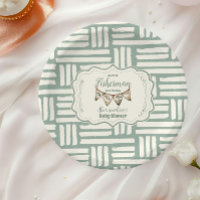 Baby shower de pêche Green Little Fisherman
