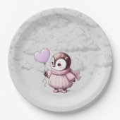 Assiettes En Carton Baby shower de pingouin (Devant)