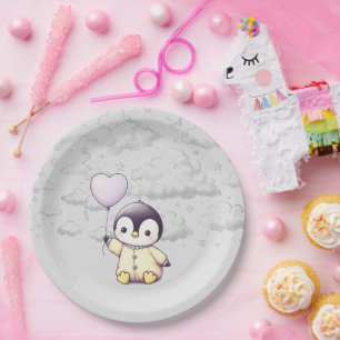 Assiettes En Carton Baby shower de pingouin