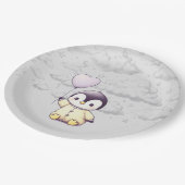 Assiettes En Carton Baby shower de pingouin (Angle)