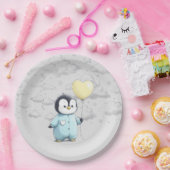 Assiettes En Carton Baby shower de pingouin (Fête)