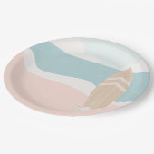 Assiettes En Carton Baby shower de plage Surboard (Angle)