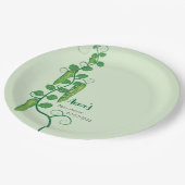 Assiettes En Carton Baby shower de pois doux (Angle)