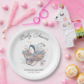 Assiettes En Carton Baby shower de poussette de bébé fée (Fête)