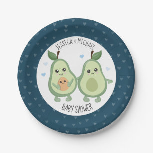 Assiettes En Carton Baby shower de Saint-Guacamole d'Avocado