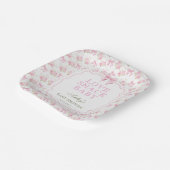 Assiettes En Carton Baby shower de Shack de Bow Rose Blush (Angulaire)
