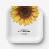 Assiettes En Carton Baby shower de tournesol d'automne (Recto)