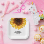 Assiettes En Carton Baby shower de tournesol d'automne (Fête)