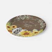 Assiettes En Carton Baby shower de tournesols Zebra blanc Citrouille r (Angle)