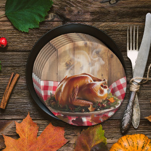 Assiettes En Carton Baby shower de Turquie rôti de Thanksgiving rustiq