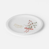 Assiettes En Carton Baby shower de verdure d'hiver (Angle)