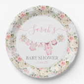 Assiettes En Carton Baby shower de vêtements pour bébés filles (Devant)