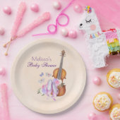Assiettes En Carton Baby shower de violon, de chaussures de ballet et  (Fête)