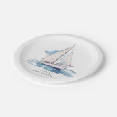 Assiettes En Carton Baby shower de voilier (Angle)
