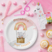 Assiettes En Carton Baby shower d'éléphant bébé, Plaques en papier (Fête)