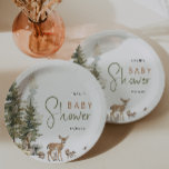 Assiettes En Carton Baby shower des animaux forestiers<br><div class="desc">Présentez nos animaux de forêt baby shower plaques en papier, parfait pour une célébration mignonne et fantasque! Doté d'un thème d'histoire de forêt aquarelle avec d'adorables créatures comme le renard, le lapin et le cerf, il est idéal pour une douche neutre pour les hommes. Ce design d'inspiration bohème crée une...</div>