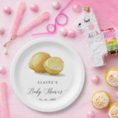 Assiettes En Carton Baby shower d'été Citrus de citron vert (Fête)