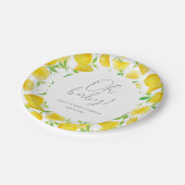 Assiettes En Carton Baby shower d'été de l'aquarelle citron (Angle)