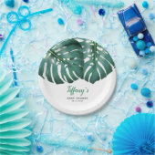 Assiettes En Carton Baby shower d'été tropical Neutre hommes-femmes (Fête)