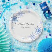 Assiettes En Carton Baby shower d'hiver de Flèches d'aquarelle simple (Fête)