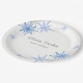 Assiettes En Carton Baby shower d'hiver de Flèches d'aquarelle simple (Angle)