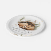 Assiettes En Carton Baby shower d'hiver de l'ours des bois à l'extérie (Angle)