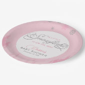 Assiettes En Carton Baby shower d'hiver Little Snowflake (Angle)