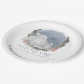 Assiettes En Carton Baby shower d'hiver moelleux Bunny (Angle)