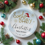Assiettes En Carton Baby shower d'hiver père Noël Baby Christmas<br><div class="desc">Père Noël Baby Noël Baby shower d'hiver Plaques en papier</div>